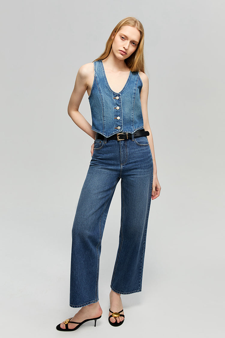 Blue Horizon Denim Vest HJ903
