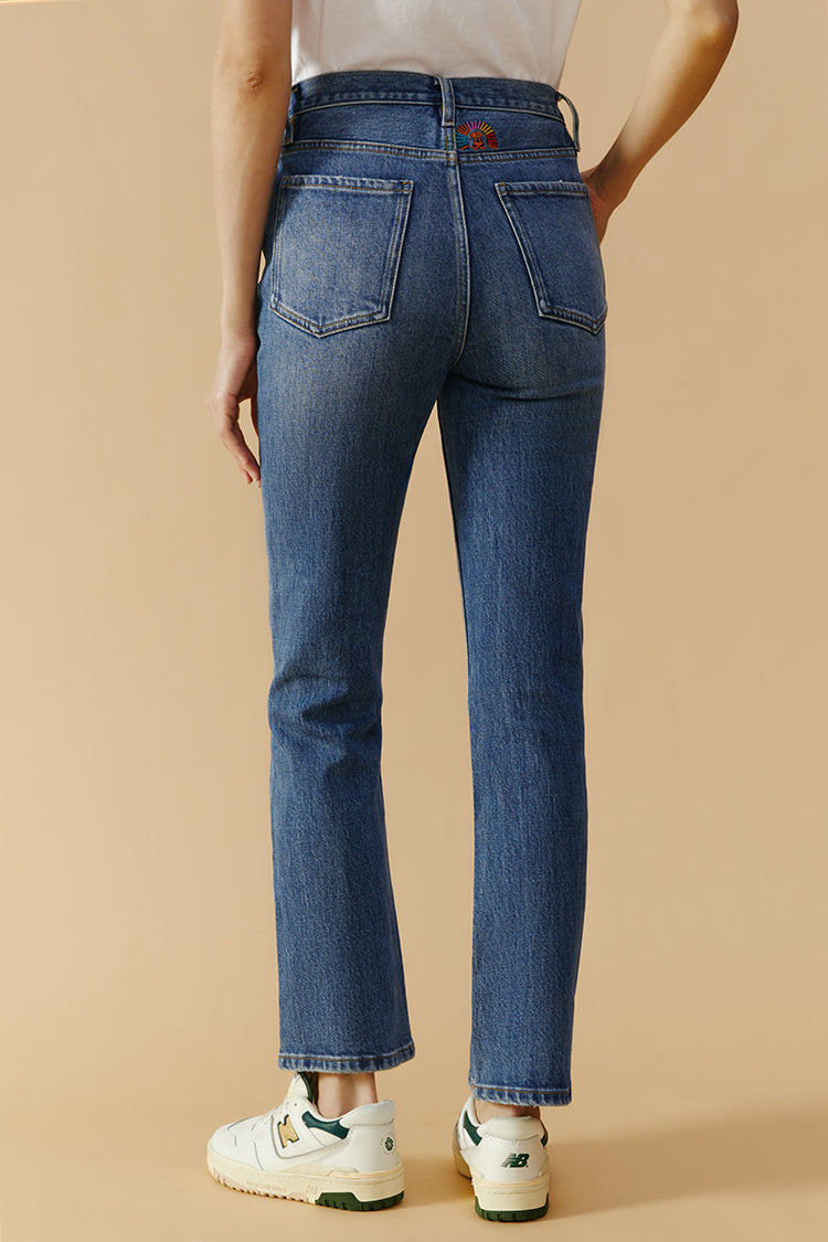 Activity Grrrl High Rise Kick Crop Jeans HJ017
